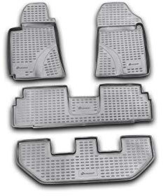 Element 3D Gummimatten Set passend für Toyota Corolla Verso | 2004-2009 | 100% passgenaue Auto Fußmatten, robuste Universal Fußmatte Auto, Gummimatten Auto, Auto Fussmatten Gummi