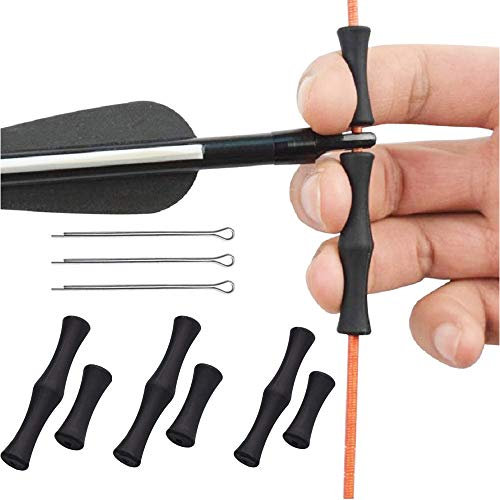Eight Space 3 Sätze Bogenschießen Finger Ausrüstung,Bogensehne Fingerschoner Bogensehne Finger Schutz Bogenschießen Bogensehne Sparer Fingerschutz für Jagd (Black)