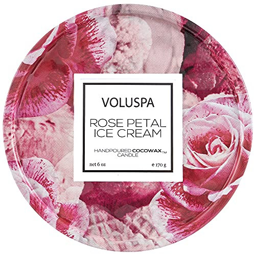 Voluspa Rose Petal Ice Cream tin Candle