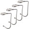 KEYIDO 4 Stück Weihnachtsstrumpf Halter Silber Kaminhaken Weihnachtsstrümpfe Metall Deko Weihnachten Stocking Holder Christmas Nikolausstrumpf Haken Sockenhalter Anti Rutsch