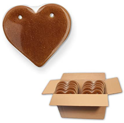 Lebkuchenwelt 10x Lebkuchenherzen Rohlinge 12cm mit Löcher Lebkuchen Herzen selbst gestalten Lebkuchenherzen ohne Text beschriften