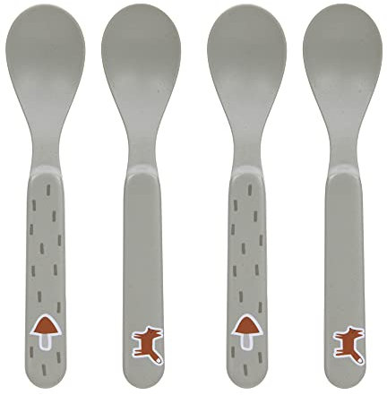 LÄSSIG Kinder Löffel Set (4 Stk.) Kinderbesteck ohne , BPA-frei, für Spülmaschine und Mikrowelle/Spoon Set Little Forest Fox