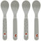 LÄSSIG Kinder Löffel Set (4 Stk.) Kinderbesteck ohne , BPA-frei, für Spülmaschine und Mikrowelle/Spoon Set Little Forest Fox