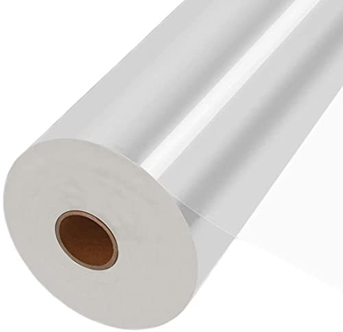 80CM x 100M Klare Cellophan Rolle - 3 Mil Dicke Zellophan Transparent, Klare Cellophan-Taschen Großes, Klares Verpackungspapier für Blumen Geschenkkörbe Wrap (80CM falten Sie in 40CM)