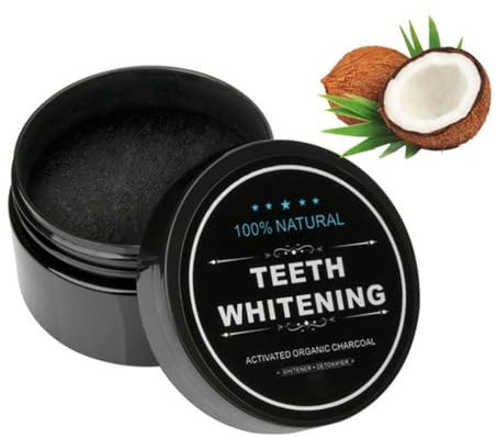Natural Charcoal Teeth Whitening Powder,Natürliche Aktivkohle Pulver Zahnaufhellung,Zahnaufhellung & Zahnreinigung Pulver,Zahnreinigung für Weiße Zähne,Entfernung von Zahnflecken,Erfrischender Atem