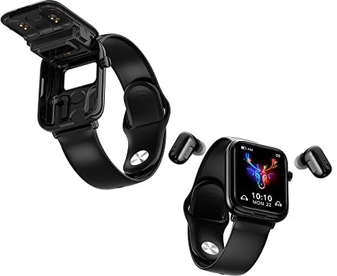 X8 - Reloj inteligente 2 en 1 con auriculares, reloj inteligente TWS, Bluetooth, monitor de salud, reloj deportivo, rastreador de fitness (X8-negro)