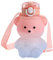 LQSCJS Botella de agua de oso de 800 ml con popote, a prueba de fugas, botella de agua Kawaii con pajita, sin BPA, para la escuela, viajes al aire libre (rosa azul)