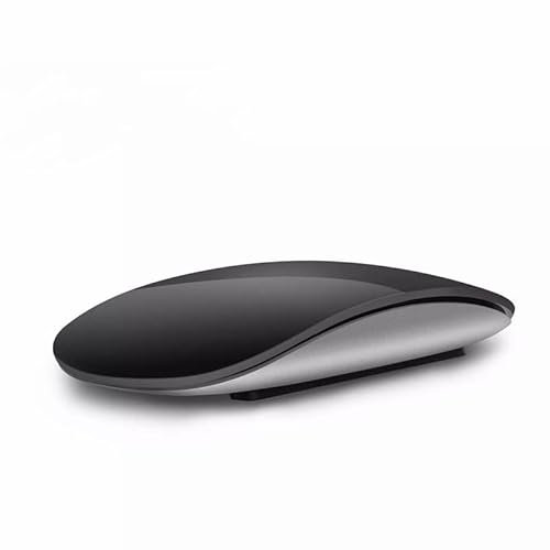 Souris sans Fil Silencieuse Multi Arc Souris Tactile Bluetooth Ultra-Thin Magic Mouse Slim Souris sans Fil Rechargeable silencieuse Souris de Bureau pour Macbook/Laptop/Ipad/Mac/PC (Black)
