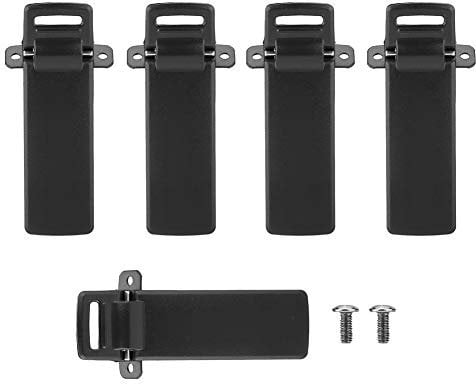UV-5R Replacement Belt Clip for UV-5R Two Way Radio Walkie Talkie Back Clip, 5Pack Original Walkie Talkie Belt Clip