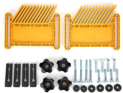 2-teiliges Federbrett-Set Für Die Holzbearbeitung, Frästische, Sägen, Vielseitiges Design, Federbrett Für Frästisch, Tischlerhilfe, Handwerkzeug-Kit, Frästisch Einlegeplatte, Gelb