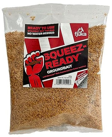 Fjuka Squeez-Ready Groundbait | Ready-prepped Multi-use groundbait | Carp, F1s, tench, bream, roach etc | 200g Bag