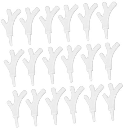 Garneck 100st Mini-geweih Zum Basteln Weihnachtsbedarf Mini-rentiergeweih Weihnachtsschmuck Mini-hirschgeweih Aus Kunststoff Schneemann Bastelset Geweihe Aus Kleine Künstlich Zylinder Weiß