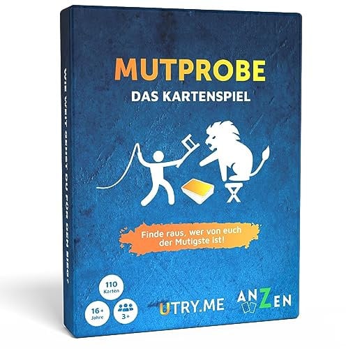 MUTPROBE - Das Kartenspiel für den lustigen Spieleabend | spannendes Partyspiel für Erwachsene mit dem gewissen Nervenkitzel | Gesellschaftsspiele | witzige Geschenkidee zum Geburtstag | Pflicht Spiel