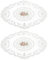 sourcing map 2 Stück Retro Spitze Platzdeckchen 30,5 x 40,6 cm Oval bestickt Tischsets Französisch Häkeldeckchen Untersetzer Cup Mat für Zuhause Hochzeit Weiß