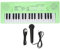 Electric Piano 37 Keys Beginner Musical Keyboard Electric Keyboard with Microphone Dual Power Supply System (Green)