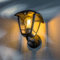 CGC Lighting Lara Wandlaterne für den Außenbereich, traditionelles Glühfaden, LED, warmweißes Licht, IP44 (PIR-Bewegungssensor), Schwarz