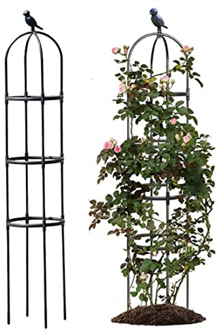 Garten Rankhilfe, 2 Stück Rankgitter für Schlingpflanzen, Tomatenkäfig für Kletterpflanzen im Freien, Pflanzen Rankspalier Rankhilfe für Kletterreben, Rankturm Pflanzenunterstützung für Gemüse