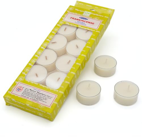 Satya Duftkerzen für Meditation und Aromatherapie, Räucherwerk, Atmosphäre für Zuhause, LAVISA, Duft, Teelicht