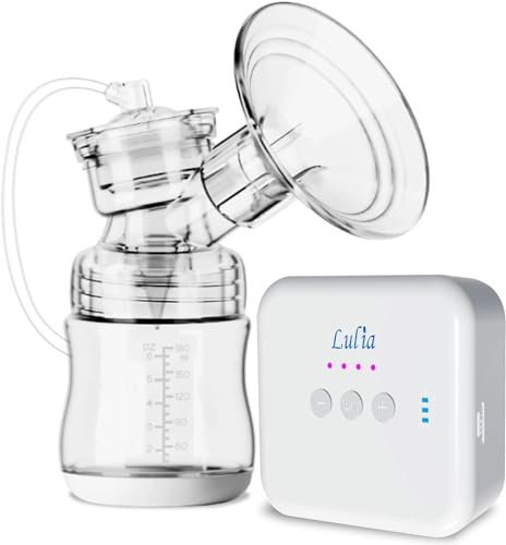 Lulia Electric Breast Pumps, Electric Breastfeeding 3 Modes & 4 Levels Ultra-Quiet BPA Free, Rechargeable Breast Milk Pump for Home and Travel