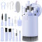 20 en 1 Keyboard Cleaning Brush Kit - Cepillo Limpiador de Teclado Herramienta de Limpieza Auriculares Extractor de Teclas Multifunción Extractor de Polvo para Laptop Auriculares, Púrpura