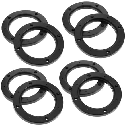 4 Paar ABS Lautsprecherabstandshalter für Auto Audio und Rv Schwarz | Adapterring für Fahrzeuglautsprecher, ohne Bohren Montierbar, für Tiefere Einbauten und Heckablagen