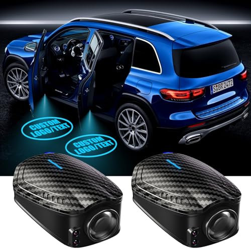2 Pcs Car Door Projector Lights, Custom Car Door Lights Logo, Car Door Welcome Light, LED/Wireless/HD Door Lights, Personalized Car Door Projector for Car, SUVs