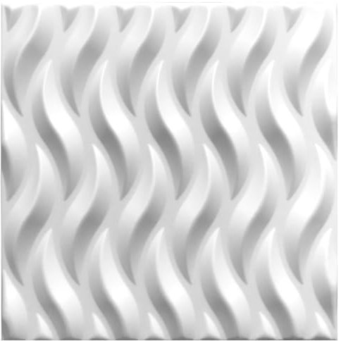 Deccart - 3D Wandpaneele 50x50 cm - Paneele Wand Wall Panels Deko Wandverkleidung Innen Panel Deckenverkleidung Decke Deckenpaneele Platten Styropor EPS-Polystyrol Feuer 5 m², 20 Stück,weiß