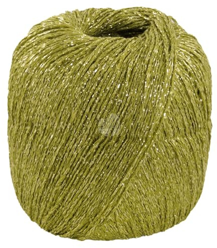 LANA GROSSA Brillino | Beilaufgarn mit farbigem Lurexfaden | Handstrickgarn aus 83% Viskose & 17% metallische Faser | 25g Wolle zum Stricken & Häkeln | 200m Garn FB 42