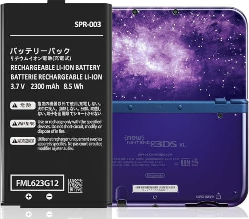 SPR-003 Akku, (2025 𝗡𝗲𝘄 𝗨𝗽𝗴𝗿𝗮𝗱𝗲) Li-ion Ersatzakku für Nintendo 3DS XL 3DS LL SPR-003 und New 3DS XL RED-001 Konsole