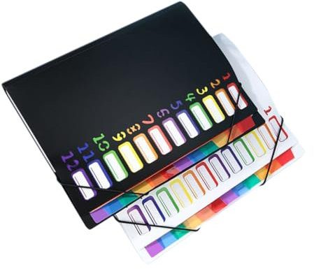 SHINEOFI 2stücke Dokumenten-organizer Mit Fächern Erweiterbarer Aktenordner Tragbarer Ordner Für Büro Und Studenten Aus Pp-material Für Rechnungs Und Quittungsorganisation