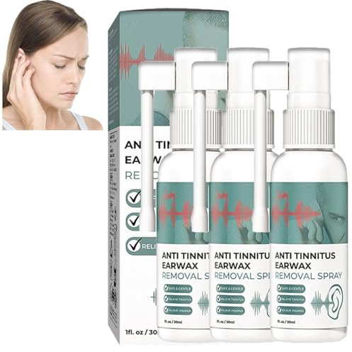 Hearing Restoration Spray, Earwax Cleaning Spray, Tinnitus-Linderungsspray, natürliches, wirksames Tinnitus-Pflegespray, Anti-Tinnitus-Ohrenschmalz-Entfernungsspray, Tinnitus-Spray fürs Ohr (3pcs)