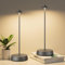 Rechargeable Cordless Table Lamp, 6000mAh Battery Operated Lamp, Portable LED Touch Control Bedside Ambient Lamps with Dimmable, Waterproof Shower Table Lamps for Bedroom,Living Room,Bar-(Grey-2set)