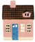 IB Laursen Haus f/Teelicht My Home Town Blaue Tür