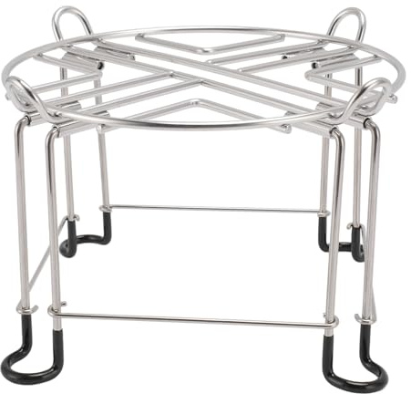 Cocoarm Water Filter Stand with Hooks, Stainless Steel, 15.2 cm Tall, 22.9 cm Diameter, Removable Legs