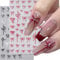 Kinretixia 4 Sheets Bow Nail Stickers, Bow 3D Nail Art Stickers Self Adhesive Black White Red Bow Cute Bow Decals for Women Girls