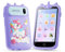 Kinder Handy Smartphone, Pretend Smartphone für Kinder mit Dual Kamera, MP3 Player Jungen Mädchen, Geburtstags Geschenke Lerntelefon Spielzeug ab 3 4 5 6 7 8 9 10 11 12 Jahre, Lila