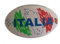 Ballon de rugby Italie (21 cm) Collection Coupe du Monde, design tricolore, blanc