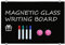 XIWODE Magnettafel Glas 80x110 Schwarz - Hochwertiges Rahmenloses Whiteboard, Abwischbare Glas-Pinnwand Große mit Zubehör (4 Marker, 2 Magnete, Schwamm) für Büro & Zuhause