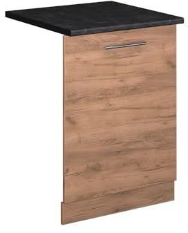 Vicco Façade de Lave-Vaisselle Fame-Line, Chêne de Force doré, 60cm, PT Anthracite