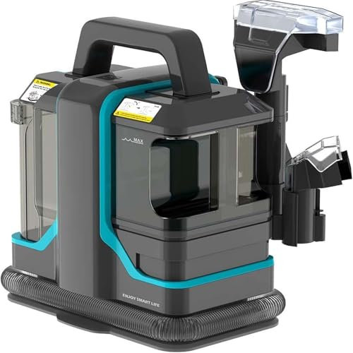 SUCRFXJ Spot Carpet Cleaner Machine, 450W Handheld Spot Carpet Cleaner, Portable Carpet and Upholstery Cleaner with Double Water Tank, Stain Remover with 2 Brush for Carpets, Rugs, Stairs and Cars