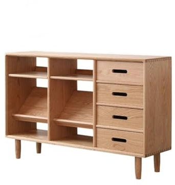 ABBNIA Sideboard, nordisches Bücherregal im japanischen Stil, Esszimmer-Seitenschrank, Regal, Zeitschriftenschrank, Seitenschrank, Wohnzimmer-Aufbewahrungsschrank, Buf