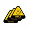 Security Warning Sign Sticker, Smile You're on Camera, Self-Adhesive, 80mm x 70mm, Yellow and Black, (3)