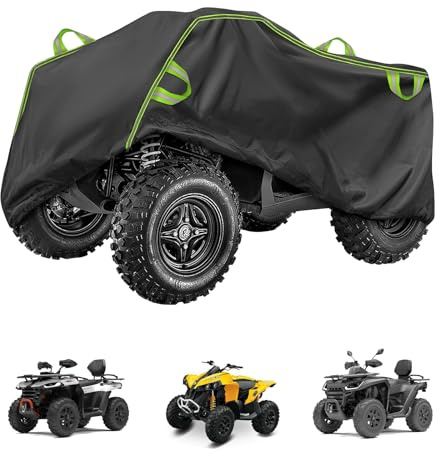 Aartner Bâche de protection pour quad, couverture de protection de véhicule ATV, tissu Oxford robuste et imperméable, bâche de véhicule extérieur résistante à la saleté avec protection UV (200 x 106 x
