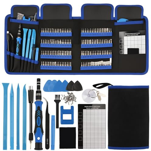 168 en 1 Kit de Destornilladores de Precisión, Kit de Herramientas de Reparación Portátil con 144 Puntas Magnéticas, para Ordenadores, Móviles, iPhone, MacBook, Consolas de Juegos, PC, y Tablets