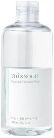 mixsoon Centella Cleansing Water 10.14 fl oz / 300ml Face Cleanser for Sensitive Skin Centella Asiatica Aloe Vera Korean Glass Skin Care