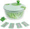 Salad Spinner Salad Washer and Spinner 4000ml Salad Dryer Spinner Lettuce Spinner with Vegetable Washing Basket Fruit Drainer Salad Dryer Fruit Dehydrator Drainer Salad Drainer Bowl