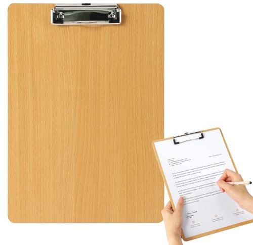 Holz Klemmbrett A4 Klemmbretter A4 mit Metallklemme Klemmbretter Schreibbrett aus Holz für Büro Wood Clipboard für die Arbeit Zeichnung Studie