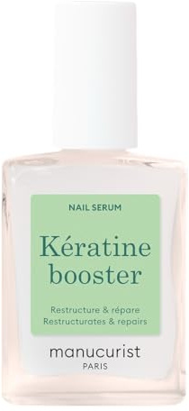 Manucurist Kératine Booster – Nagelhärter Extra Stark – Reparatur für brüchige Nägel – Pflanzliches Keratin, AHAs, PHAs, MSM, Silizium und Vitamin B8 – 97,5% Inhaltsstoffe natürlichen Ursprungs