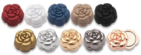 Lot de 10 aimants colorés pour hijab - Épingles extra fortes pour vêtements et écharpes