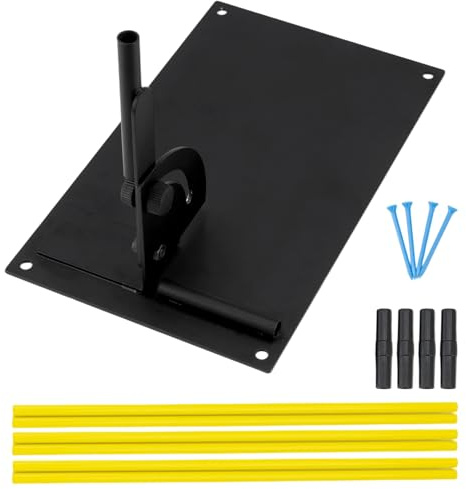 SUNNYNEST Golf Practice Swing Trainer Plate, Golf Swing Trainer for Hitting, Alignment Stick Holder Set with Rods & Rod Cover, Swing Aids Tool for Men & Women Golfers, Training Aid Perfect Golf Swing